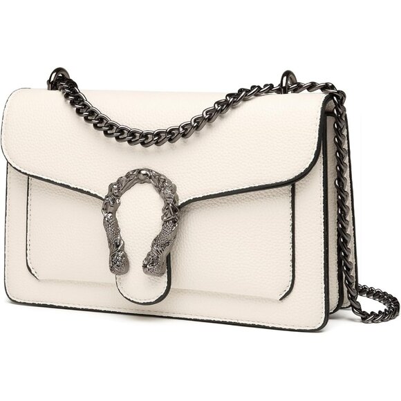 PU Leather Shoulder Bag Purse Quilted Satchels with Chain Strap for Women's - Picture 1 of 7